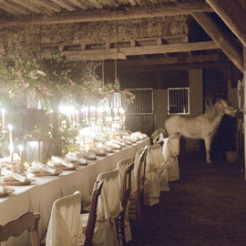 Diner in de paardenstal