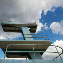 Drie etages duikplank in Havana